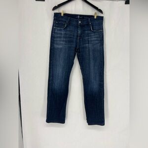 7 For All Mankind Men’s Indigo Straight Jeans Austyn